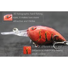 Tlg Shop C770X62 Stili Wlure 6cm 5g Derin Dalış Sıkı Wobble Balıkçılık Cazibesi Tatlı Su Sert Yem Yüzen Jerkbait 8 # Hooks Böcek Yemi Crankbait C770 (Yurt Dışından)