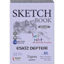 Folix Sketchbook Zigana B5 Spiralli 150 gr 50 Yaprak Eskiz Defteri 17,3 x 24,5 cm