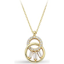 ÇGK KUYUMCULUK Baget Taşlı Altın Kolye CGKKKLY010