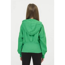 Dmb Kids 9-14 Yaş Kız Çocuk Balon Kol Kapüşonlu Crop Sweathirt
