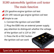 Benagee Otomobil Ateşleme Bobini Test Cihazı Araba Gaz Yağı Benzinli Araç Doğal Gaz 24V Benzinli 12V Bobin Ateşleme Test Aracı IG80 (Yurt Dışından)