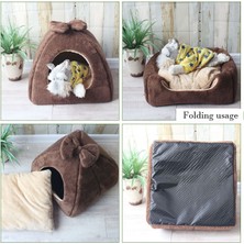 Shanhua Shop Açık Gri Tarzı 25X25CM Pet Kedi Evi Kanepe Yatak Köpek Kulübesi Kış Sıcak Köpek Için Uyku Köpek Kedi Malzemeleri Kesim Kediler Paspaslar (Yurt Dışından)