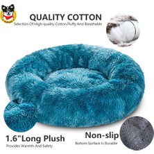 Shanhua Shop Koyu Kırmızı Tarzı No.80 Boyutu Büyük Köpekler Için Yuvarlak Uzun Peluş Köpek Yatakları Kış Pet Ürünleri Yastık Süper Yumuşak Kabarık Rahat Kedi Mat Malzemeleri Aksesuarları (Yurt Dışından)