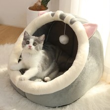 Shanhua Shop No.1 Tarzı L Beden Tatlı Kedi Yatak Sıcak Pet Sepet Rahat Yavru Kedi Şezlong Yastık Kedi Evi Çadır Yıkanabilir Mağara Kediler Yatakları Için Çok Yumuşak Küçük Köpek Mat Çanta (Yurt Dışından)