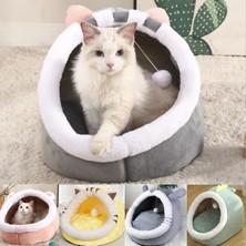 Shanhua Shop No.1 Tarzı L Beden Tatlı Kedi Yatak Sıcak Pet Sepet Rahat Yavru Kedi Şezlong Yastık Kedi Evi Çadır Yıkanabilir Mağara Kediler Yatakları Için Çok Yumuşak Küçük Köpek Mat Çanta (Yurt Dışından)