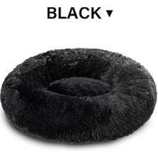 Shanhua Shop Gw-Siyah Stili L-70CM Vıp Yuvarlak Zip Pet Köpek Yatağı Büyük Küçük Köpek Kedi Evi Uzun Peluş Mat Kanepe Süper Yumuşak Pet Yatak Kulübesi Köpek Sakinleştirici Yatak (Yurt Dışından)