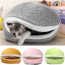 Shanhua Shop Kırmızı Stil 45X32X32CM Çıkarılabilir Kedi Uyku Tulumu Kanepeler Mat Hamburger Köpek Evi Kısa Peluş Küçük Pet Yatak Sıcak Köpek Kulübesi Yuva Yastık Pet Ürünleri (Yurt Dışından)