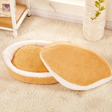 Shanhua Shop Kırmızı Stil 45X32X32CM Çıkarılabilir Kedi Uyku Tulumu Kanepeler Mat Hamburger Köpek Evi Kısa Peluş Küçük Pet Yatak Sıcak Köpek Kulübesi Yuva Yastık Pet Ürünleri (Yurt Dışından)