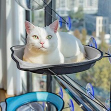 Shanhua Shop Mavi Stil Kedi Yatağı Pencereye Monte Kedi Hamak Yatak Pet Koltuk Süper Vantuz Asılı Şezlong Kediler Küçük Köpekler Için Yumuşak Sıcak Yatak Tavşanlar (Yurt Dışından)