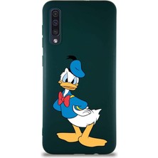 Printify Samsung Galaxy A30S Soft Premier Kapak Donald Duck-D Tasarımlı Silikon Kılıf - Yeşil