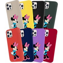 Printify Samsung Galaxy A30 Soft Premier Kapak Minnie Mouse-F Tasarımlı Silikon Kılıf - Mor