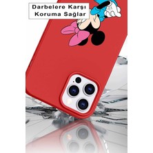 Printify Samsung Galaxy A30 Soft Premier Kapak Minnie Mouse-F Tasarımlı Silikon Kılıf - Mor
