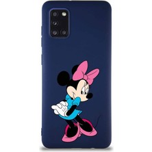 Printify Samsung Galaxy A31 Soft Premier Kapak Minnie Mouse-F Tasarımlı Silikon Kılıf - Lacivert