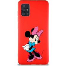 Printify Samsung Galaxy M31S Soft Premier Kapak Minnie Mouse-F Tasarımlı Silikon Kılıf - Kırmızı