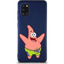 Printify Samsung Galaxy A31 Soft Premier Kapak Patrick Yıldız Tasarımlı Silikon Kılıf - Lacivert