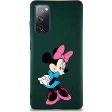 Printify Samsung Galaxy S20 Fe Soft Premier Kapak Minnie Mouse-F Tasarımlı Silikon Kılıf - Yeşil