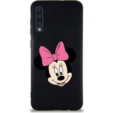 Printify Samsung Galaxy A30S Soft Premier Kapak Minnie Mouse-C Tasarımlı Silikon Kılıf - Siyah