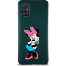 Printify Samsung Galaxy M31S Soft Premier Kapak Minnie Mouse-D Tasarımlı Silikon Kılıf - Yeşil