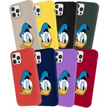 Printify Samsung Galaxy S21 Plus Soft Premier Kapak Donald Duck-B Tasarımlı Silikon Kılıf - Kırmızı