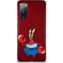 Printify Samsung Galaxy S20 Fe Soft Premier Kapak Bay Yengeç Tasarımlı Silikon Kılıf - Mürdüm