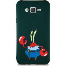 Printify Samsung Galaxy J7 Soft Premier Kapak Bay Yengeç Tasarımlı Silikon Kılıf - Yeşil