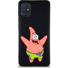 Printify Samsung Galaxy M31S Soft Premier Kapak Patrick Yıldız Tasarımlı Silikon Kılıf - Siyah