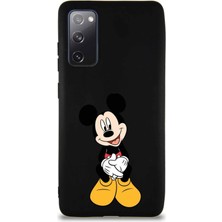Printify Samsung Galaxy S20 Fe Soft Premier Kapak Mickey Mouse-A Tasarımlı Silikon Kılıf - Siyah
