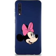 Printify Samsung Galaxy A30S Soft Premier Kapak Minnie Mouse-A Tasarımlı Silikon Kılıf - Lacivert