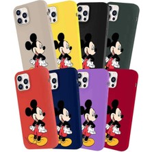 Printify Samsung Galaxy A31 Soft Premier Kapak Mickey Mouse-D Tasarımlı Silikon Kılıf - Kırmızı