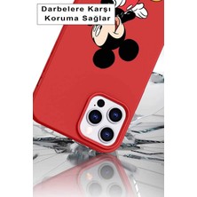 Printify Samsung Galaxy A31 Soft Premier Kapak Mickey Mouse-D Tasarımlı Silikon Kılıf - Kırmızı