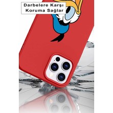 Printify Samsung Galaxy A21S Soft Premier Kapak Donald Duck-A Tasarımlı Silikon Kılıf - Mürdüm