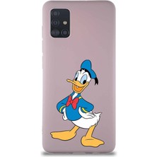 Printify Samsung Galaxy M31S Soft Premier Kapak Donald Duck-C Tasarımlı Silikon Kılıf - Pudra
