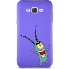 Printify Samsung Galaxy J7 Soft Premier Kapak Plankton Tasarımlı Silikon Kılıf - Mor