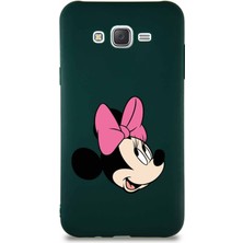 Printify Samsung Galaxy J7 Soft Premier Kapak Minnie Mouse-A Tasarımlı Silikon Kılıf - Yeşil
