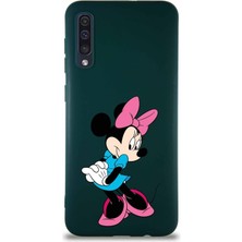 Printify Samsung Galaxy A30S Soft Premier Kapak Minnie Mouse-F Tasarımlı Silikon Kılıf - Yeşil