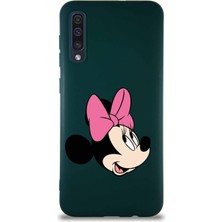Printify Samsung Galaxy A30S Soft Premier Kapak Minnie Mouse-A Tasarımlı Silikon Kılıf - Yeşil