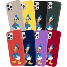 Printify Samsung Galaxy A30S Soft Premier Kapak Donald Duck-C Tasarımlı Silikon Kılıf - Siyah