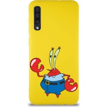 Printify Samsung Galaxy A50 Soft Premier Kapak Bay Yengeç Tasarımlı Silikon Kılıf - Sarı