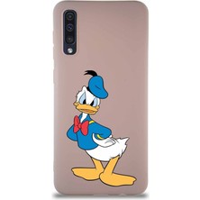 Printify Samsung Galaxy A50S Soft Premier Kapak Donald Duck-D Tasarımlı Silikon Kılıf - Pudra