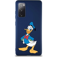 Printify Samsung Galaxy S20 Fe Soft Premier Kapak Donald Duck-C Tasarımlı Silikon Kılıf - Lacivert