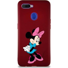 Printify Samsung Galaxy A12 Soft Premier Kapak Minnie Mouse-F Tasarımlı Silikon Kılıf - Mürdüm