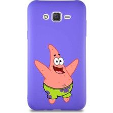 Printify Samsung Galaxy J7 Soft Premier Kapak Patrick Yıldız Tasarımlı Silikon Kılıf - Mor