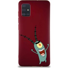 Printify Samsung Galaxy M31S Soft Premier Kapak Plankton Tasarımlı Silikon Kılıf - Mürdüm