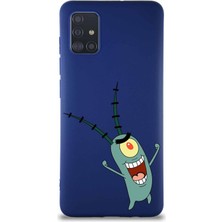 Printify Samsung Galaxy M31S Soft Premier Kapak Plankton Tasarımlı Silikon Kılıf - Lacivert
