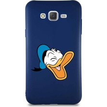 Printify Samsung Galaxy J7 Core Soft Premier Kapak Donald Duck-E Tasarımlı Silikon Kılıf - Lacivert