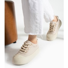 Alemdar Shoes Zeny Krem Kadın Sneakers
