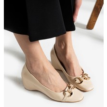 Alemdar Shoes Manu Vizon Rugan Gizli Topuk Kadın Ayakkabı