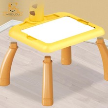 Zigver Sürgülü Disk Boyama Kurulu ile Çizim Projektör Oyuncak Sevimli Dinozor Müzik Projeksiyon Masa Playset Light Up Oyunu Çocuk Hediyeler