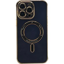 Nettech Apple iPhone 14 Pro Uyumlu Mat Renkli Magsafe Arka Koruma Kılıf - Gold