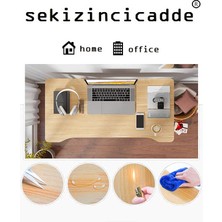 servetavcı Yükseklik Ayarlı Çalışma Masası - Ceviz (Tekerli) 100X50 Oval Kenar